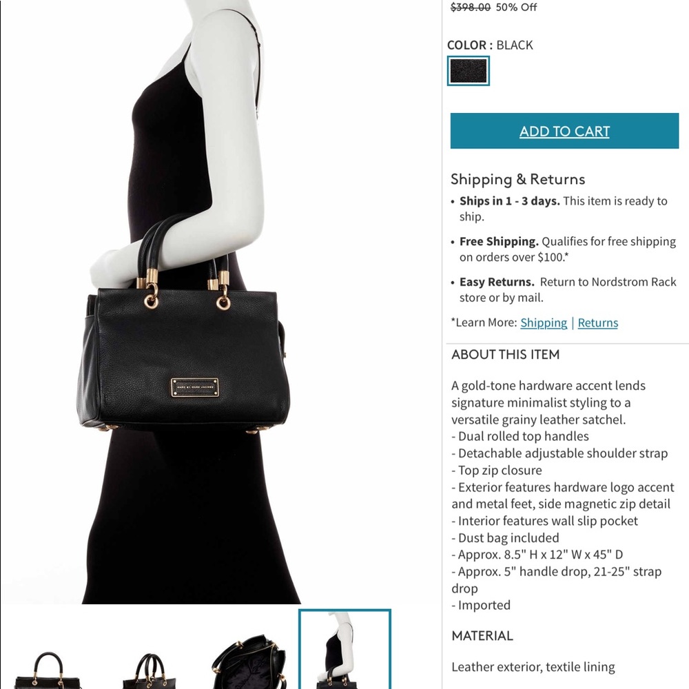 Vince Camuto Eli Leather Satchel Gray
